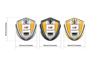 McLaren Metal Abovedado Emblema De Carrera Estilo Brilla Cúpula